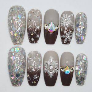 Long Ballerina Gel Press on nails